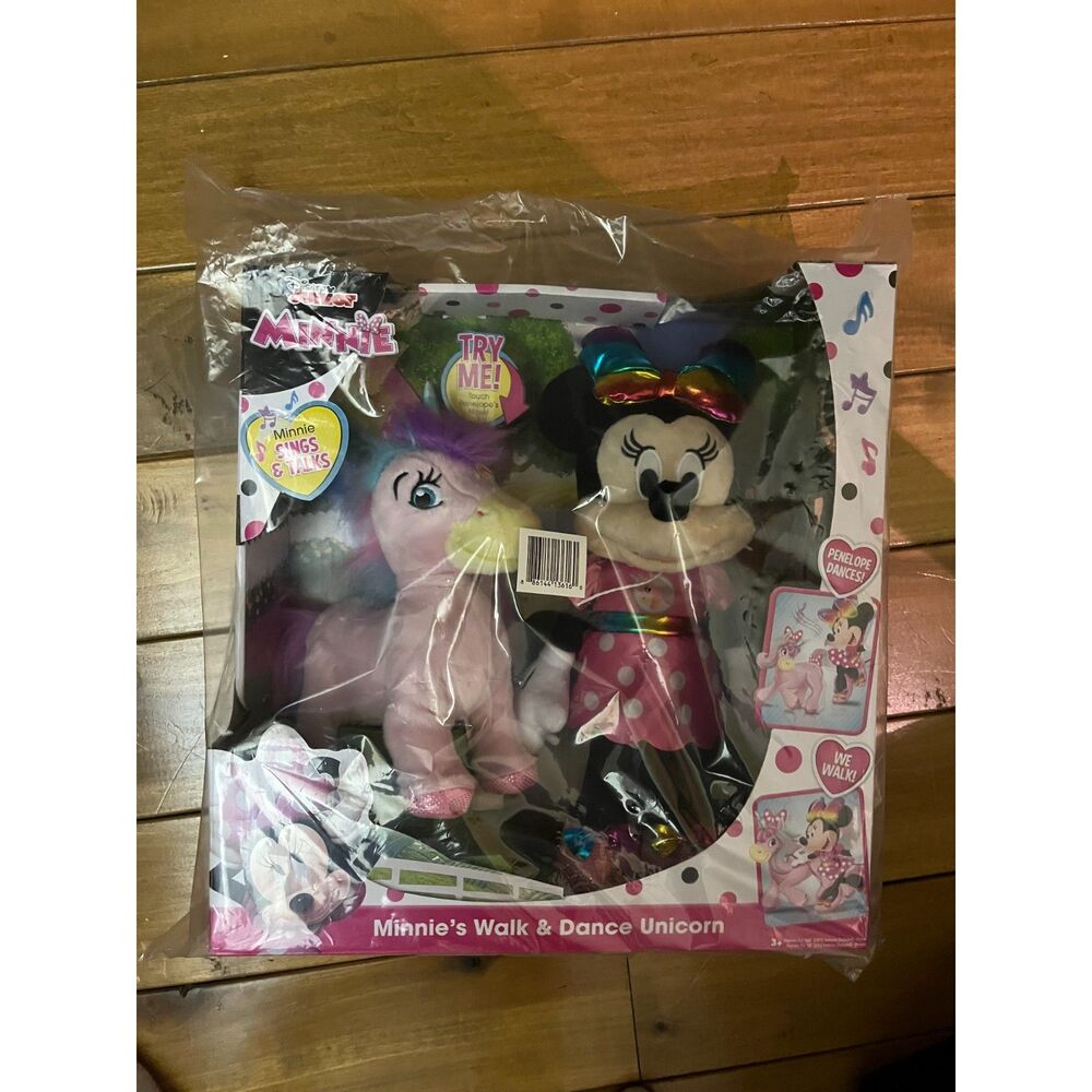 Disney Junior Minnie's Walk & Dance Unicorn Sings Minnie Mouse Plush Sealed